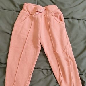 Salmon pink kids joggers